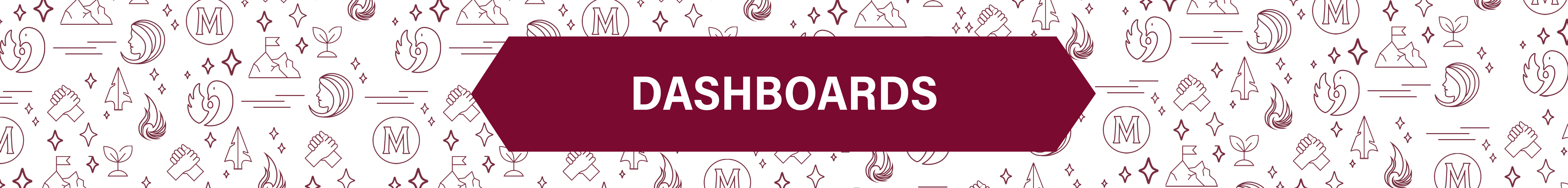 Banner that states Dashboards