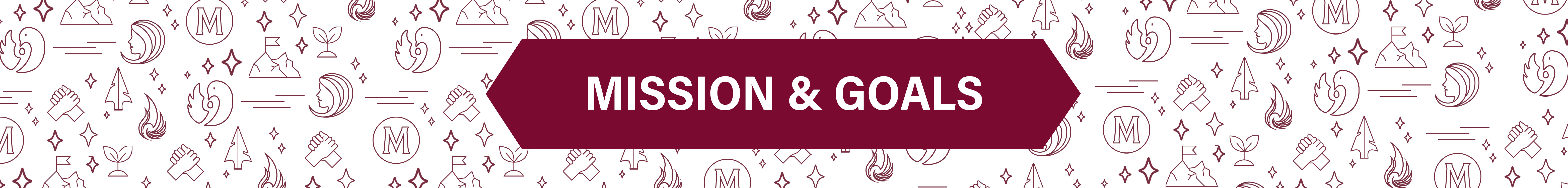Banner that states Mission and Goals